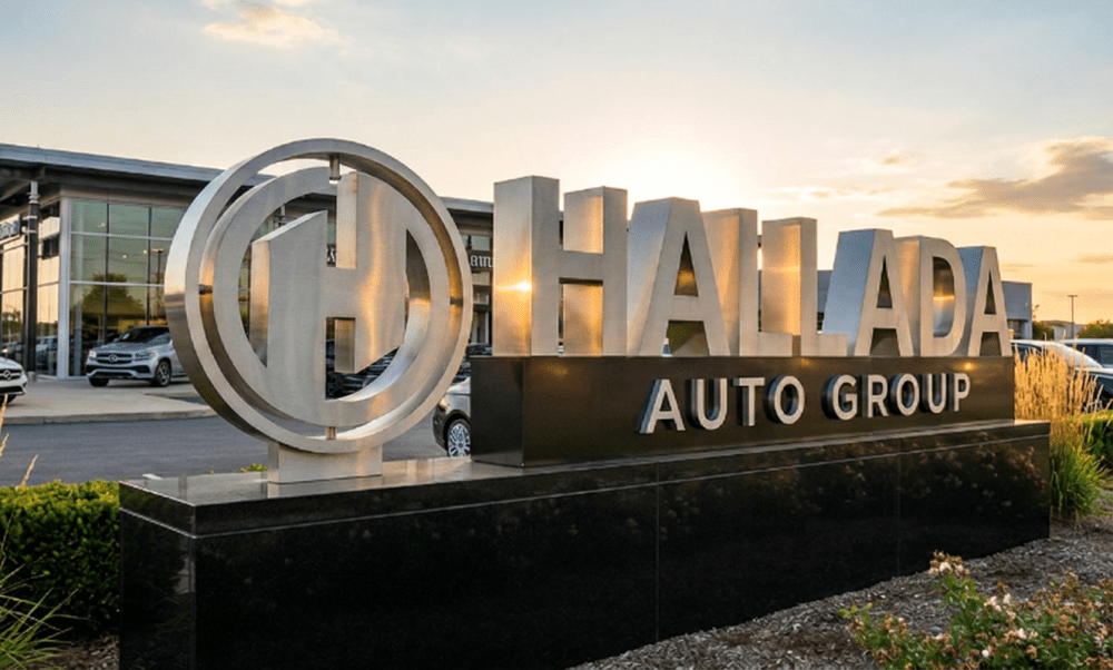 Hallada Auto Group Sign
