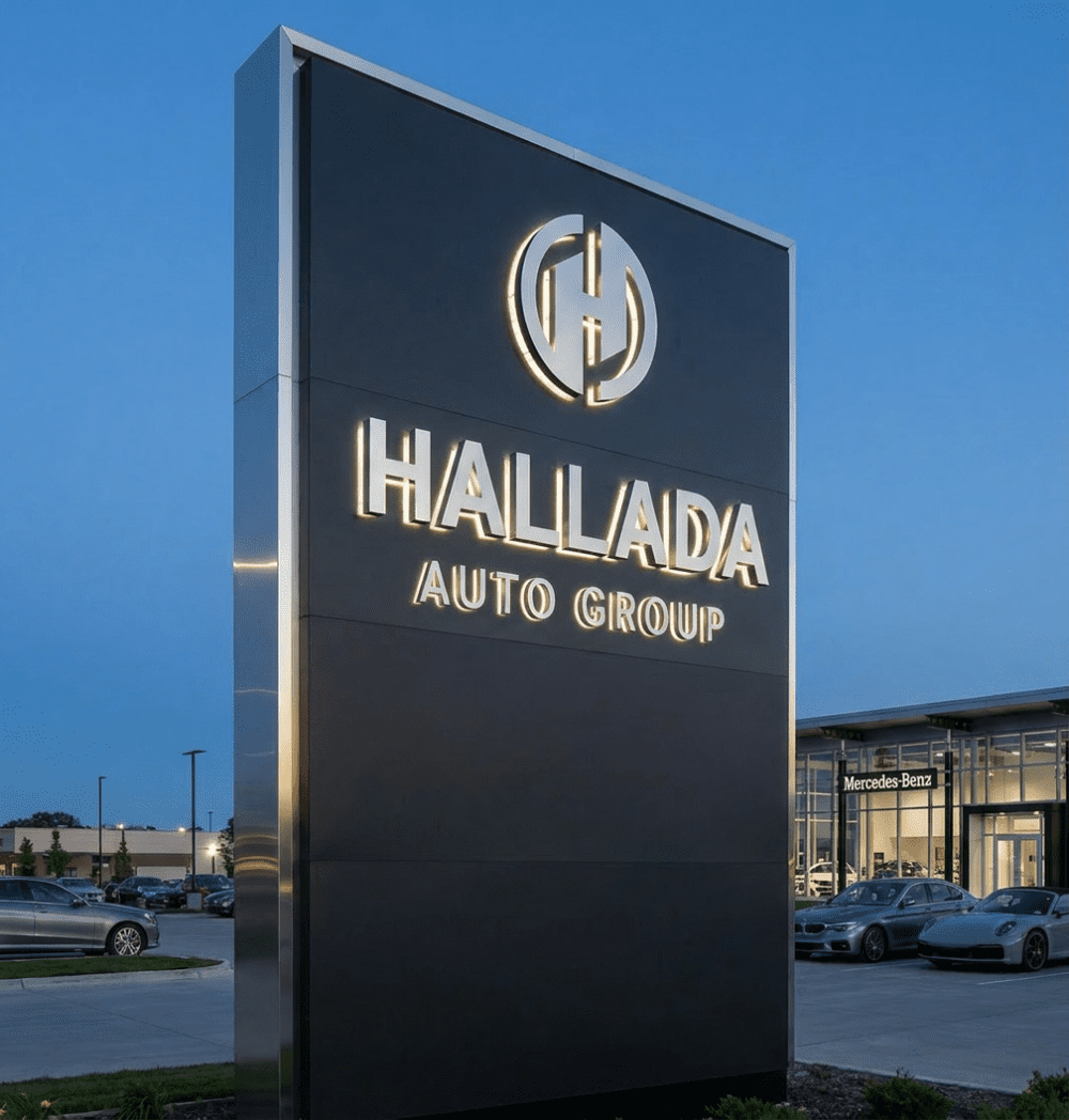 Hallada Auto Group Sign